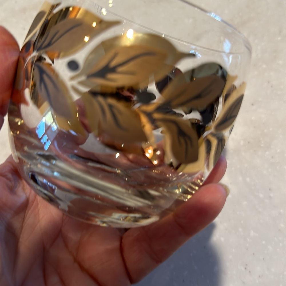 MCM Federal Roly Poly Barware Laurel Leaf Glasses - Picture 5 of 5